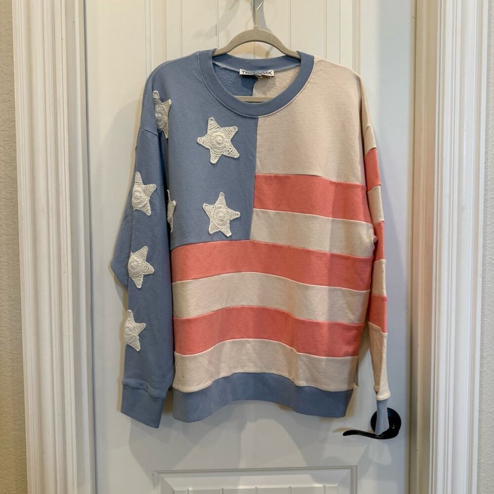 Free People x Tricia Fix Stars and Stripes Sweater - Picture 4 of 8